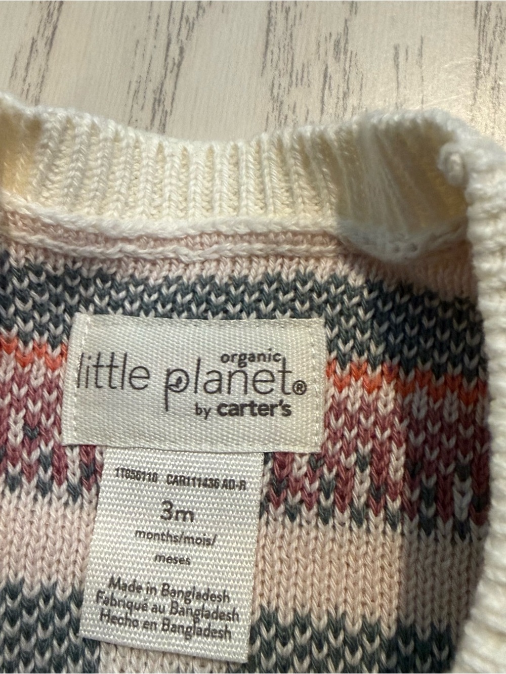 Little Planet‎ by Carter’s Baby 3M Organic Cotton Snowman Sweater Pants Set NWT - Picture 4 of 10